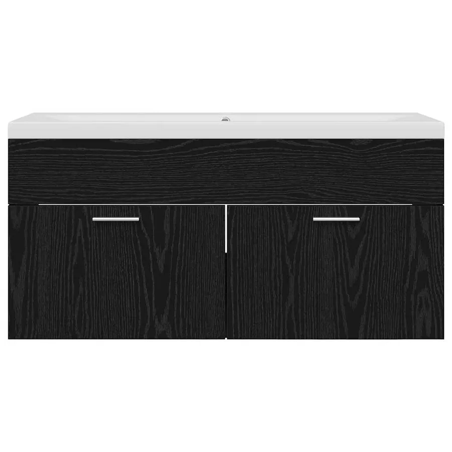 Armoire de salle de bain Chêne noir 100 x 38,5 x 46 cm - 7