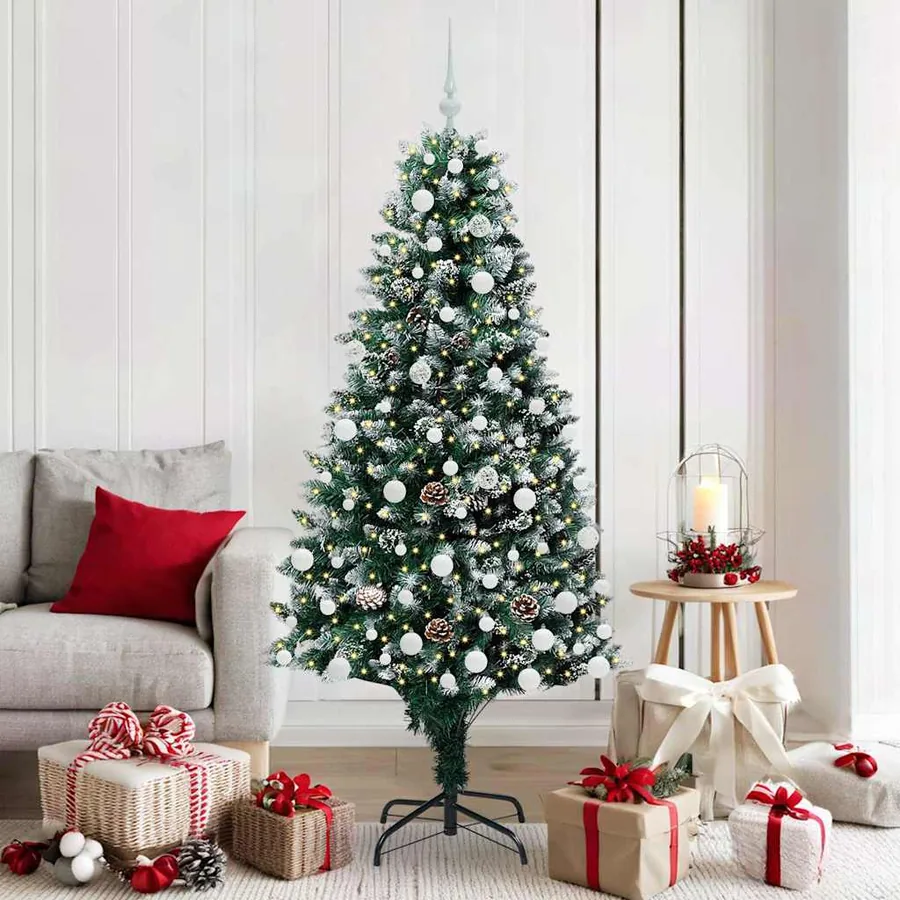 Sapin de Noël artificiel Vert 180 cm PVC, Acier et Plastique