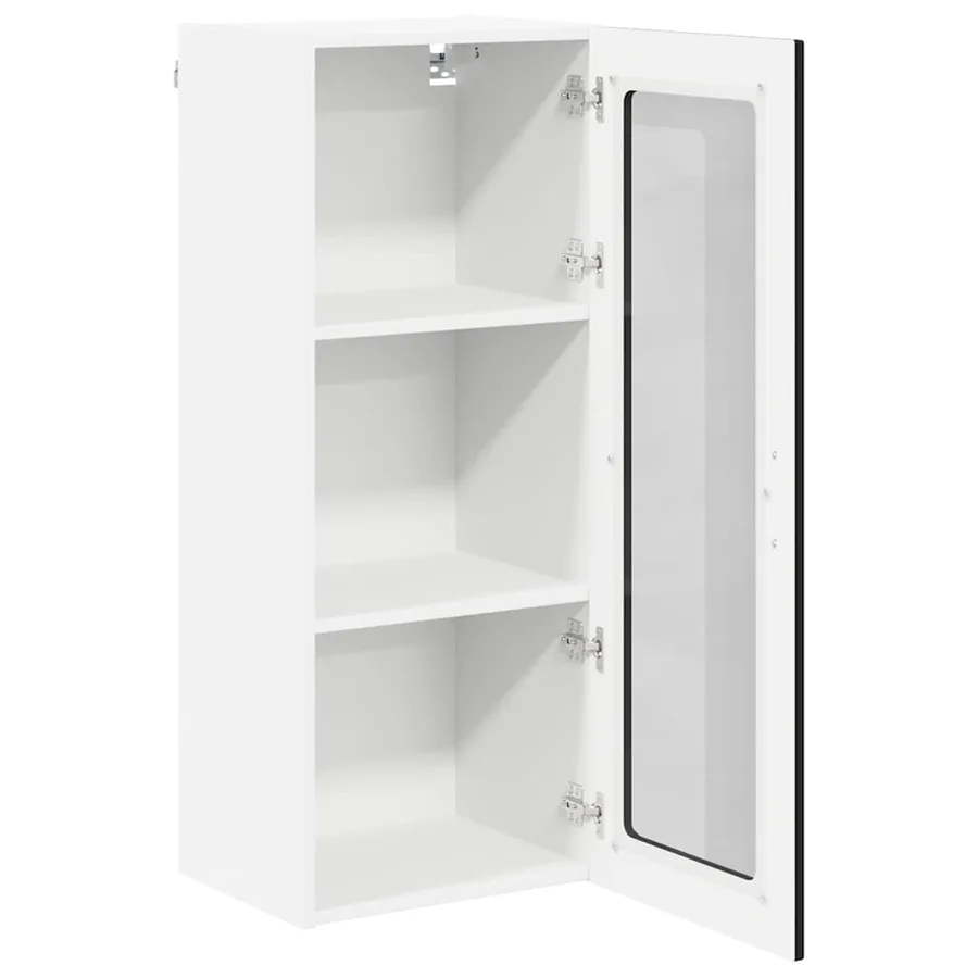 Cabinet en verre mural LUCCA Noir 40 x 31 x 100 cm - 5