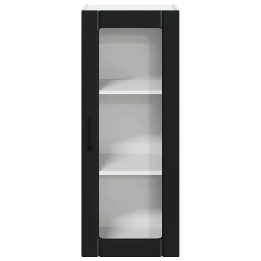 Cabinet en verre mural LUCCA Noir 40 x 31 x 100 cm - 6