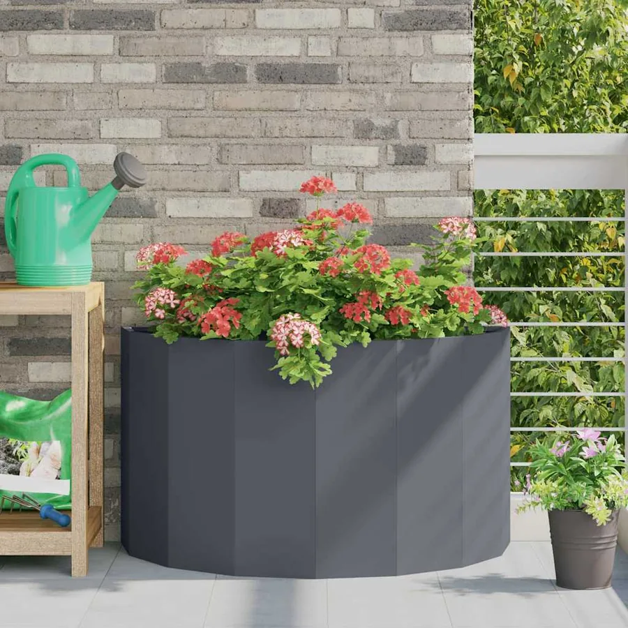 Jardinière Anthracite 90 x 45 x 50 cm Acier