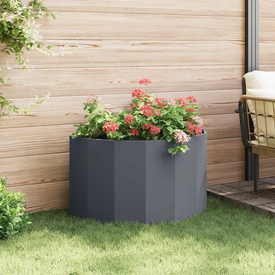Jardinière Anthracite 90 x 45 x 50 cm Acier - 4