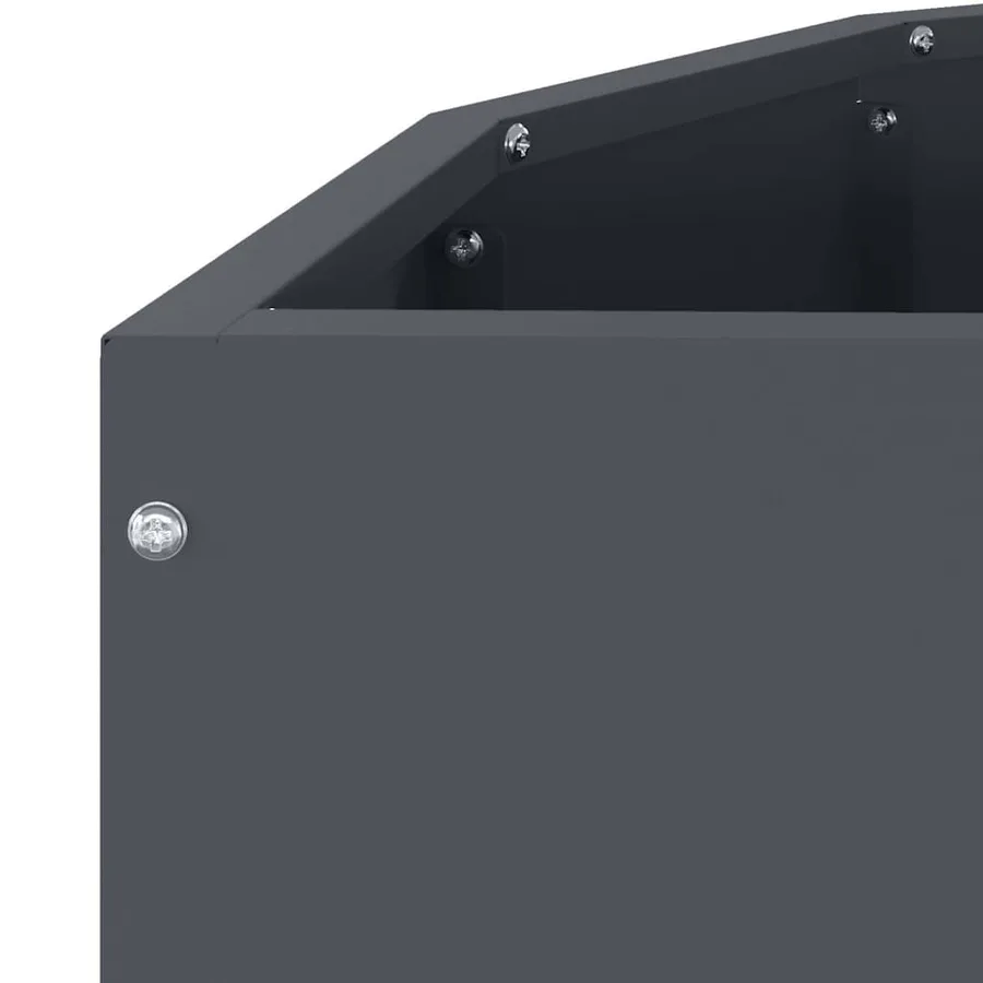 Jardinière Anthracite 90 x 45 x 50 cm Acier - 9