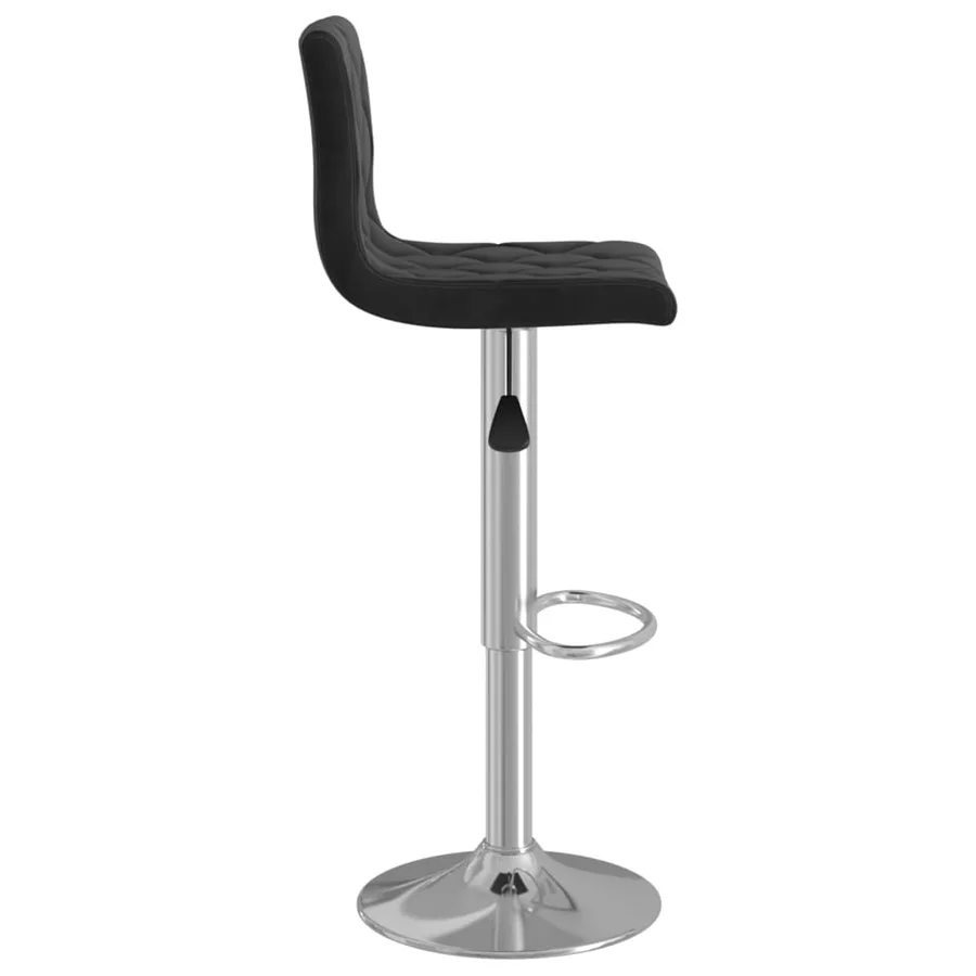 Tabourets de bar lot de 2 noir velours - 5