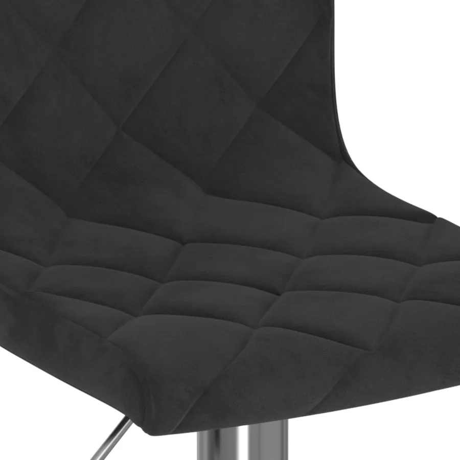 Tabourets de bar lot de 2 noir velours - 8