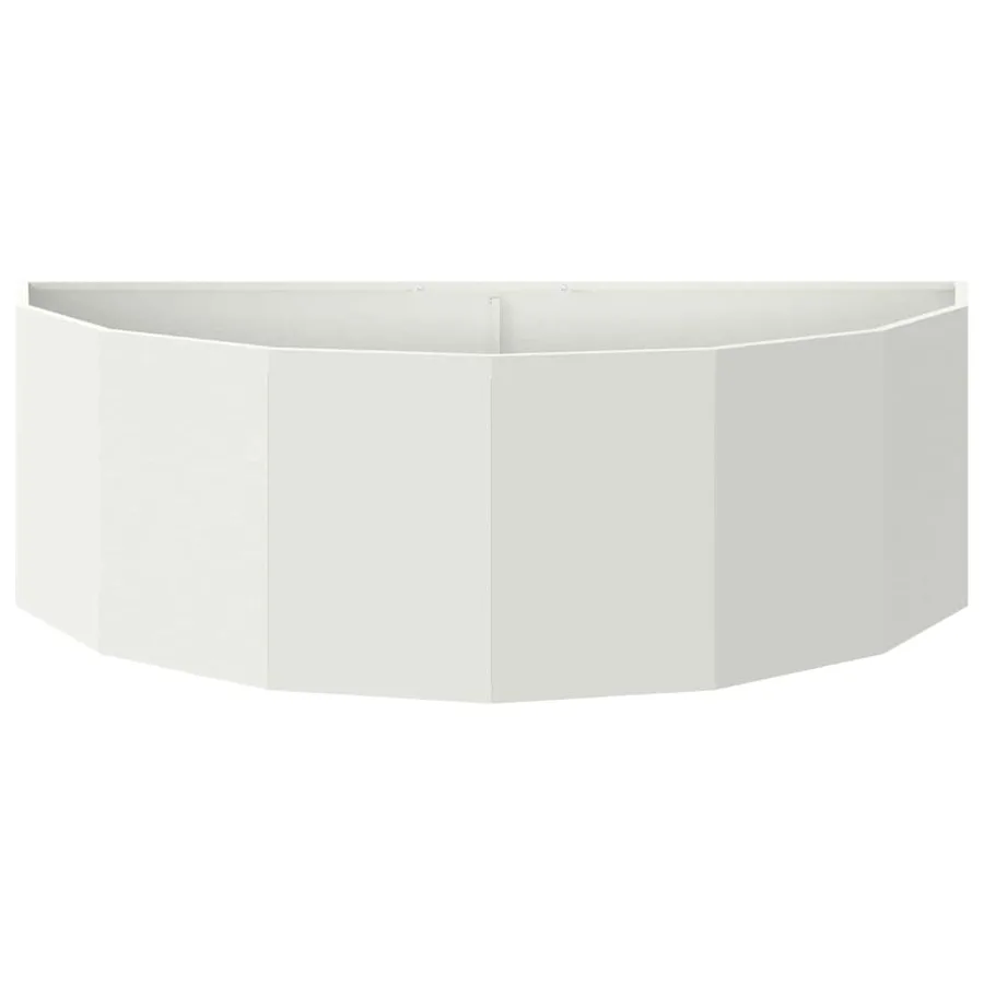 Jardinière Blanc 120 x 60 x 35 cm Acier - 5