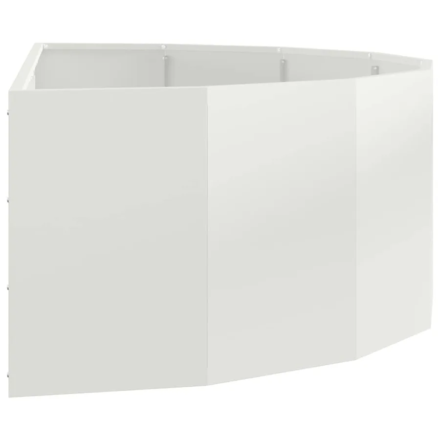 Jardinière Blanc 120 x 60 x 35 cm Acier - 6