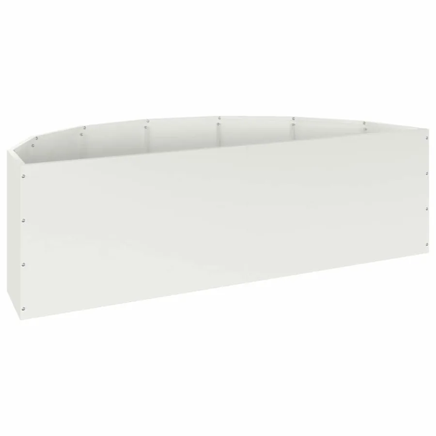 Jardinière Blanc 120 x 60 x 35 cm Acier - 7