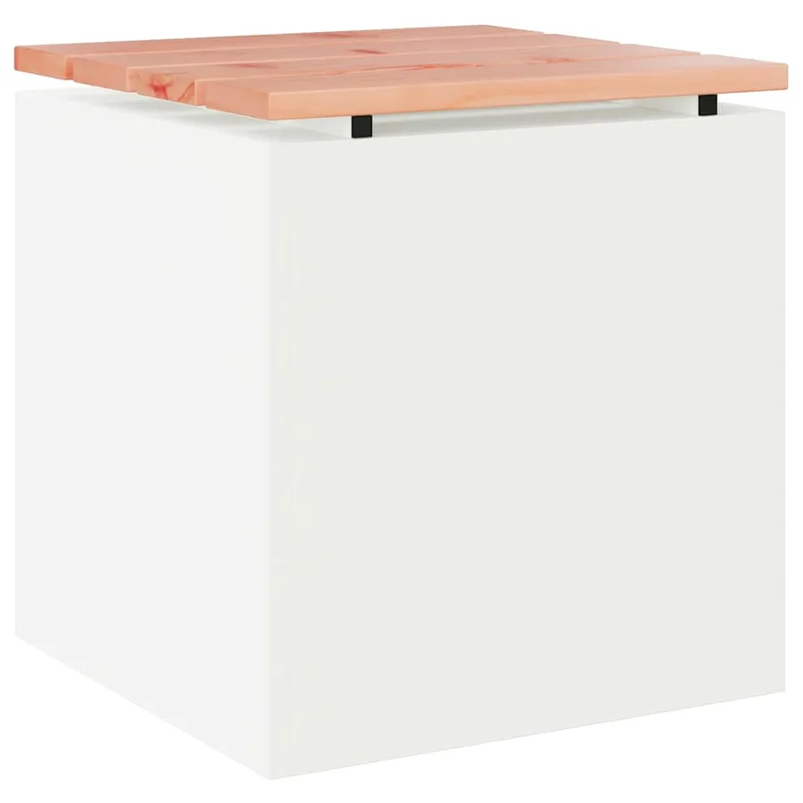Banc de jardin Blanc 40 x 40 x 43 cm Acier - 2