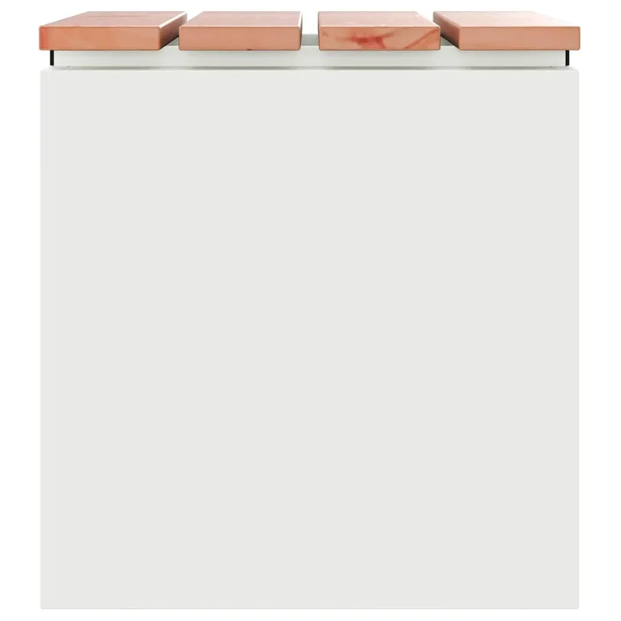 Banc de jardin Blanc 40 x 40 x 43 cm Acier - 5