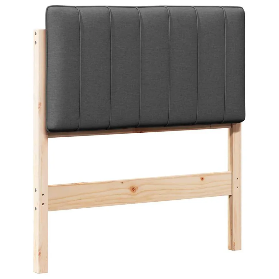 Tête de lit capitonnée Brun et gris foncé 75 cm Pin massif - 2