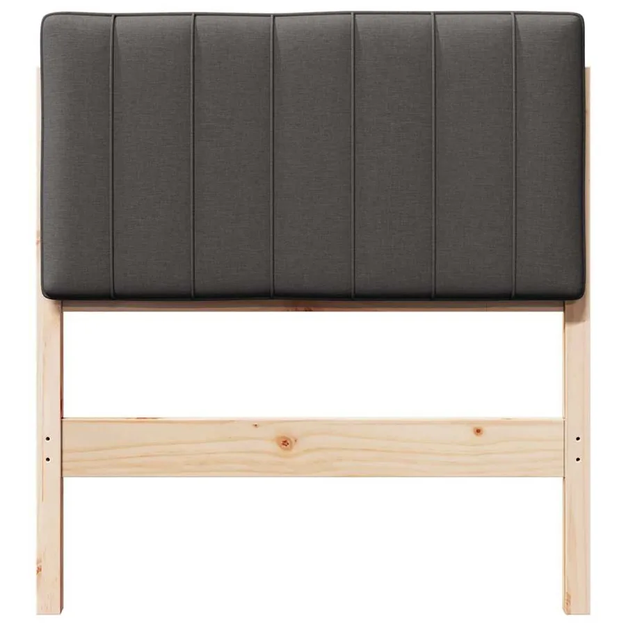 Tête de lit capitonnée Brun et gris foncé 75 cm Pin massif - 4