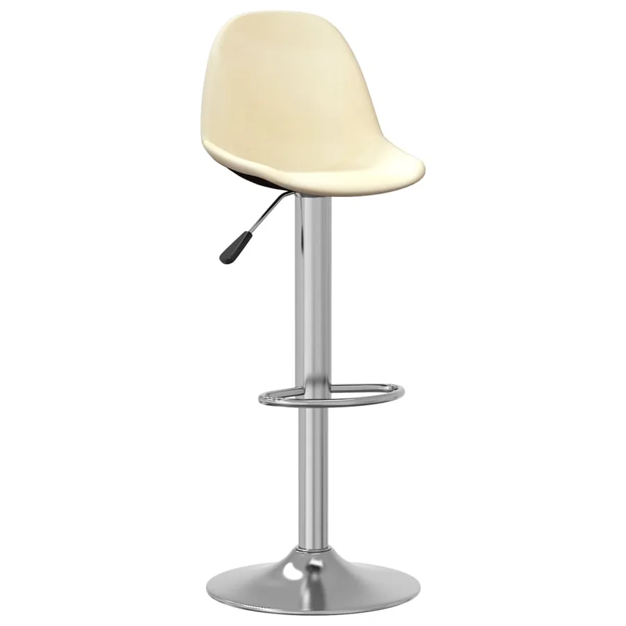 Tabourets de bar lot de 2 crème tissu - 2