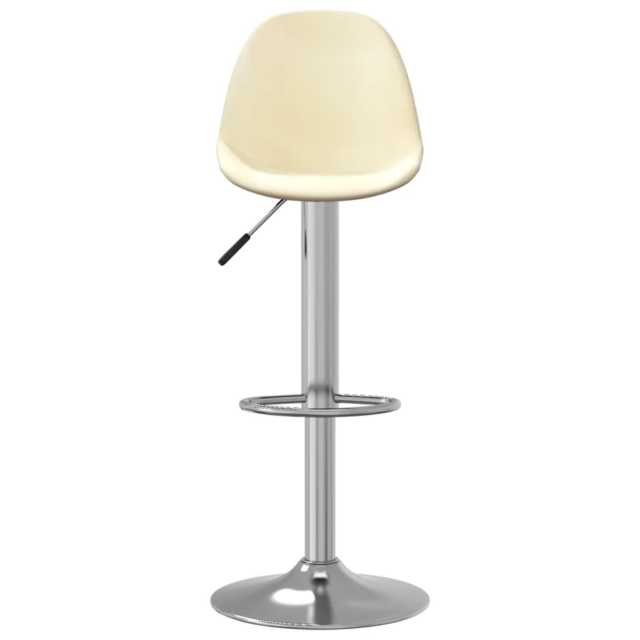 Tabourets de bar lot de 2 crème tissu - 3
