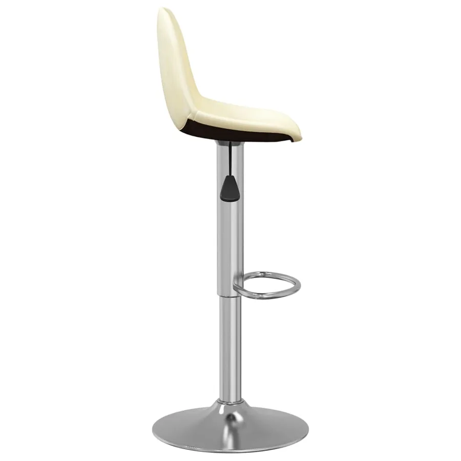 Tabourets de bar lot de 2 crème tissu - 4