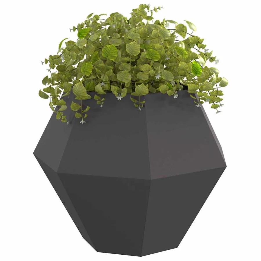 Jardinière 2 pc Noir 100 x 100 x 80 cm Acier - 3