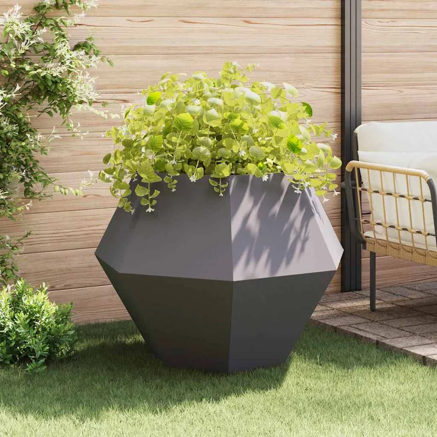 Jardinière 2 pc Noir 100 x 100 x 80 cm Acier - 4