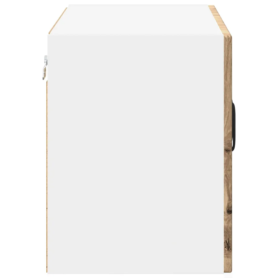 Cabinet en verre mural LUCCA Chêne artisanal 60 x 31 x 40 cm - 7