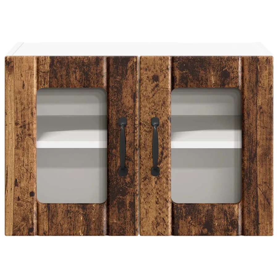Cabinet en verre mural LUCCA Bois ancien 60 x 31 x 40 cm - 5