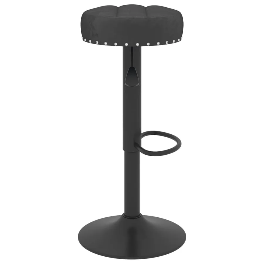 Tabourets de bar lot de 2 noir velours - 5