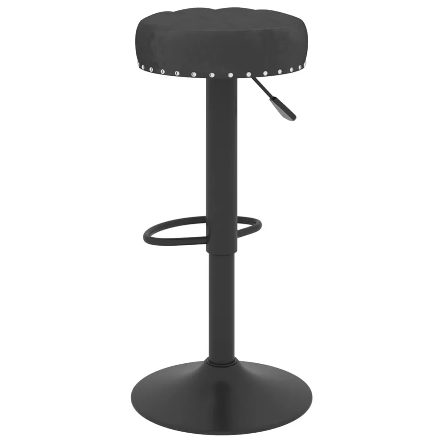 Tabourets de bar lot de 2 noir velours - 6
