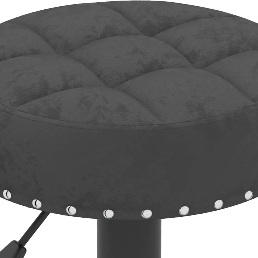 Tabourets de bar lot de 2 noir velours - 8