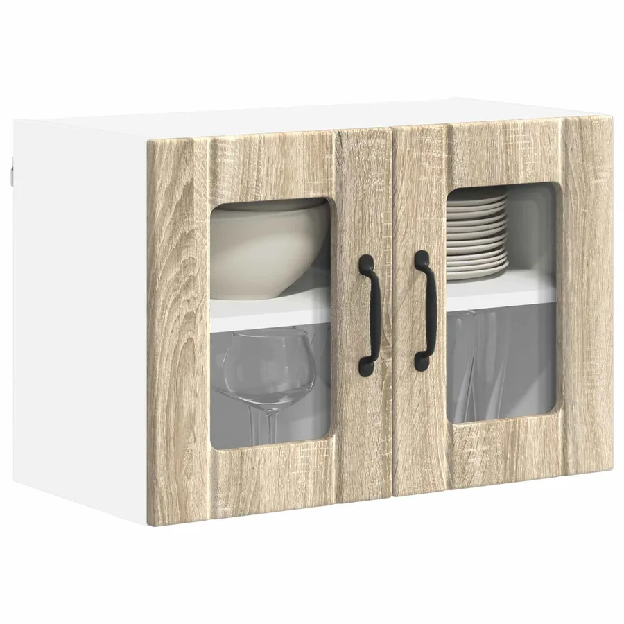 Cabinet en verre mural LUCCA Chêne Sonoma 60 x 31 x 40 cm - 3