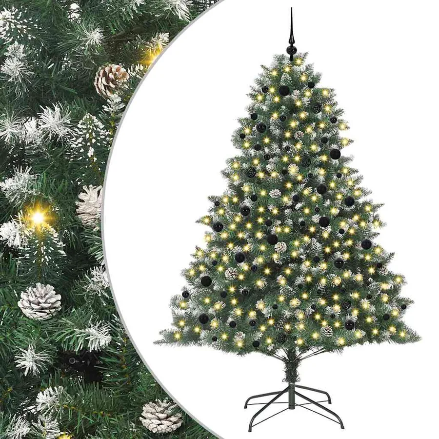 Sapin de Noël artificiel Vert 240 cm PVC, plastique et acier - 2
