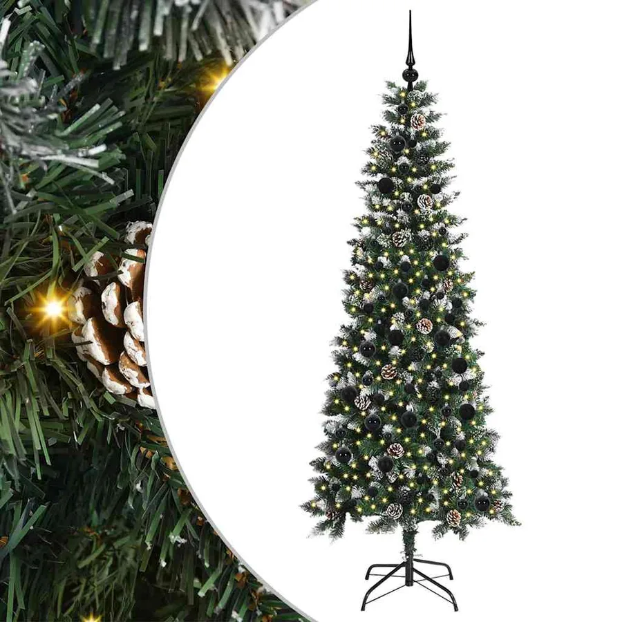Sapin de Noël artificiel Vert 210 cm PVC, plastique et acier - 2