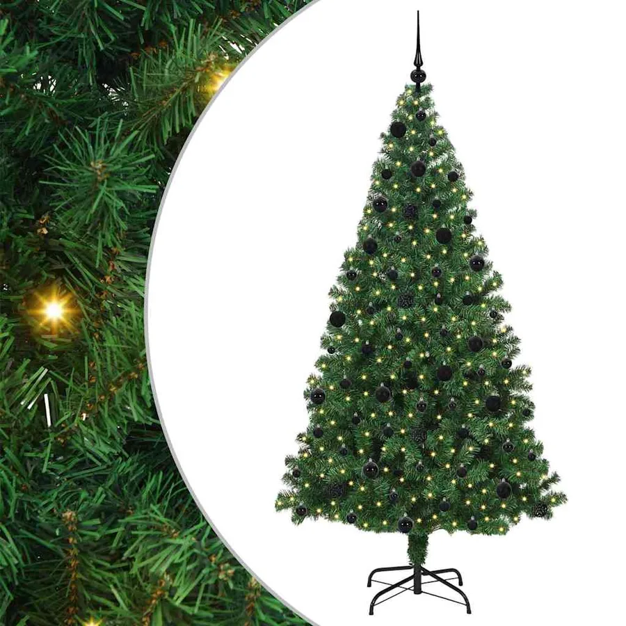 Sapin de Noël artificiel Vert 210 cm PVC, Acier et Plastique - 2