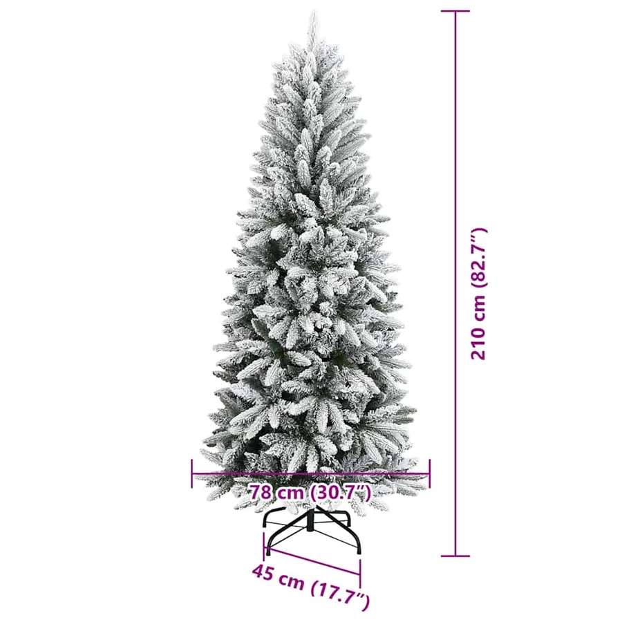 Sapin de Noël artificiel avec 300 LED avec support Blanc 210 cm - 16