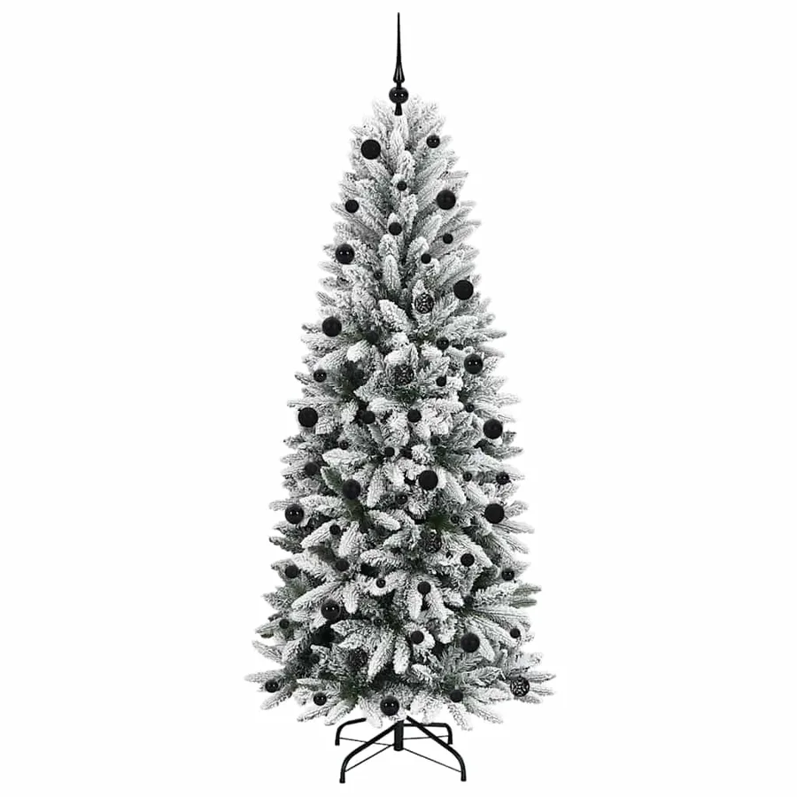 Sapin de Noël artificiel avec 300 LED avec support Blanc 210 cm - 4
