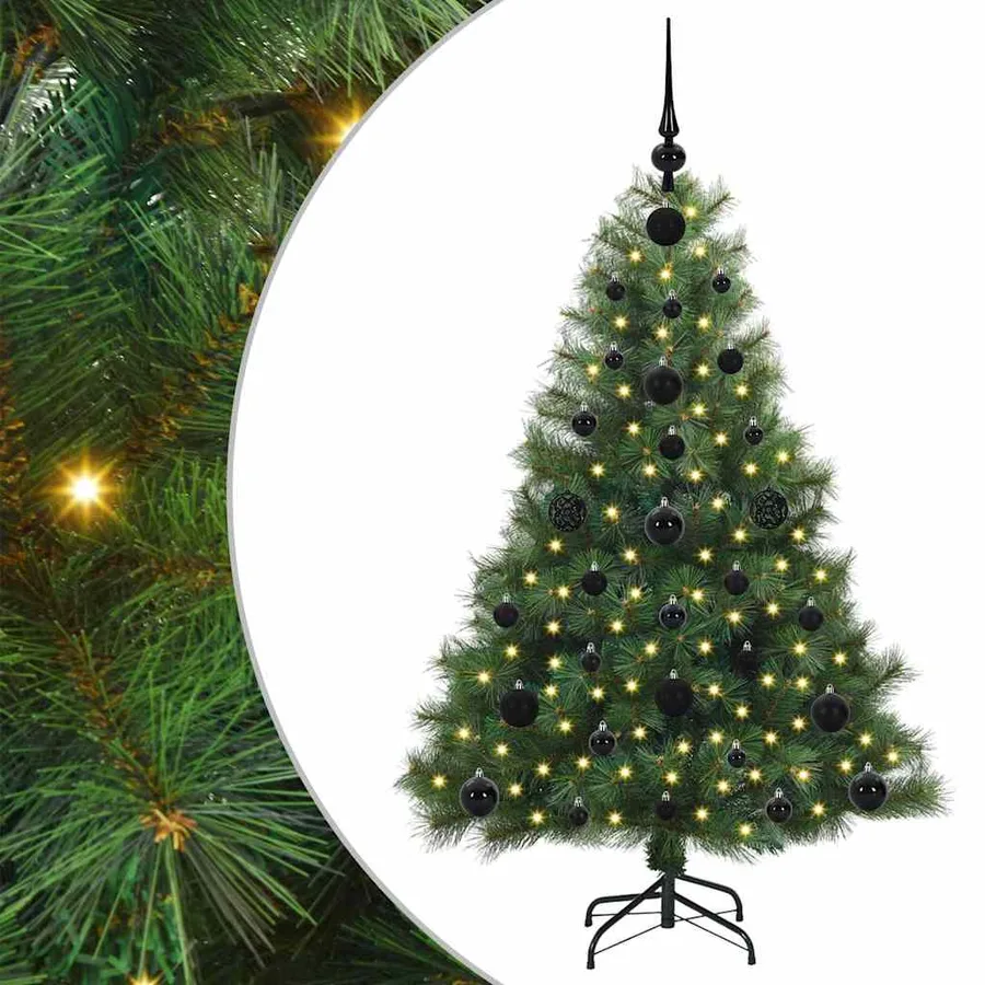 Sapin de Noël artificiel avec 150 LED Vert 120 cm PE et PVC - 2