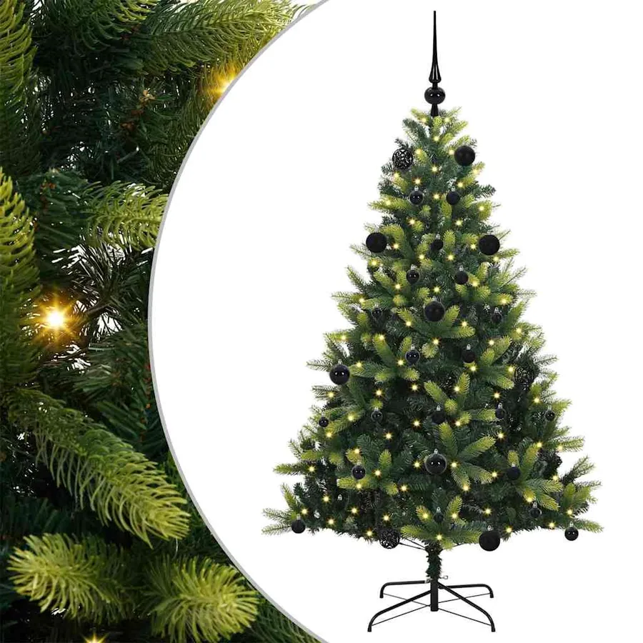 Arbre de Noël artificiel à charnières 150 LED Vert 150 cm - 2