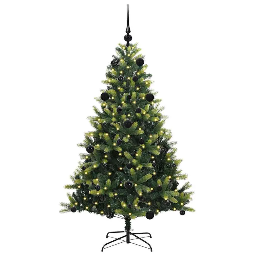 Arbre de Noël artificiel à charnières 150 LED Vert 150 cm - 3