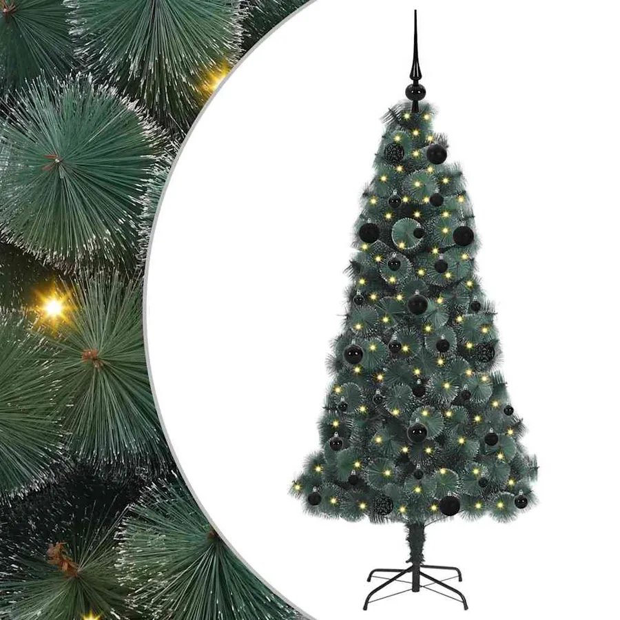 Arbre de Noël artificiel pré-éclairé avec ensemble de boules - 2