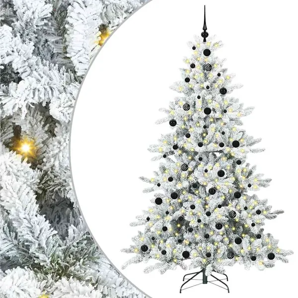 Sapin de Noël Artificiel à Branches Articulées Blanc 210 cm