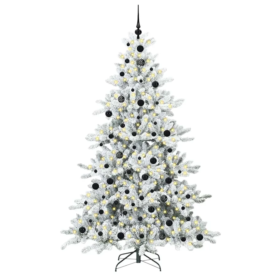 Sapin de Noël Artificiel à Branches Articulées Blanc 210 cm - 2