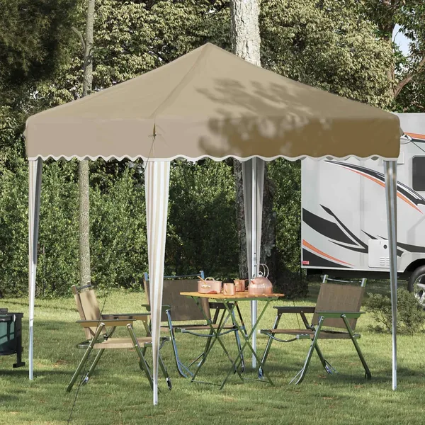 Tente de fête pop-up 195 x 195 x 245 cm Crème Tissu Oxford