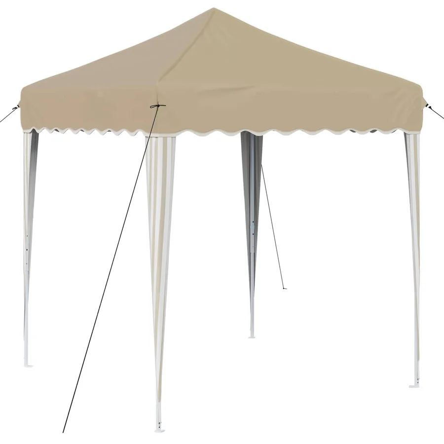 Tente de fête pop-up 195 x 195 x 245 cm Crème Tissu Oxford - 2