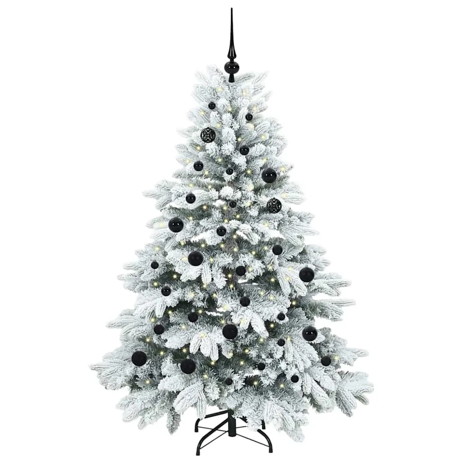 Sapin de Noël artificiel avec 150 LED Blanc 150 cm PE et PVC - 3