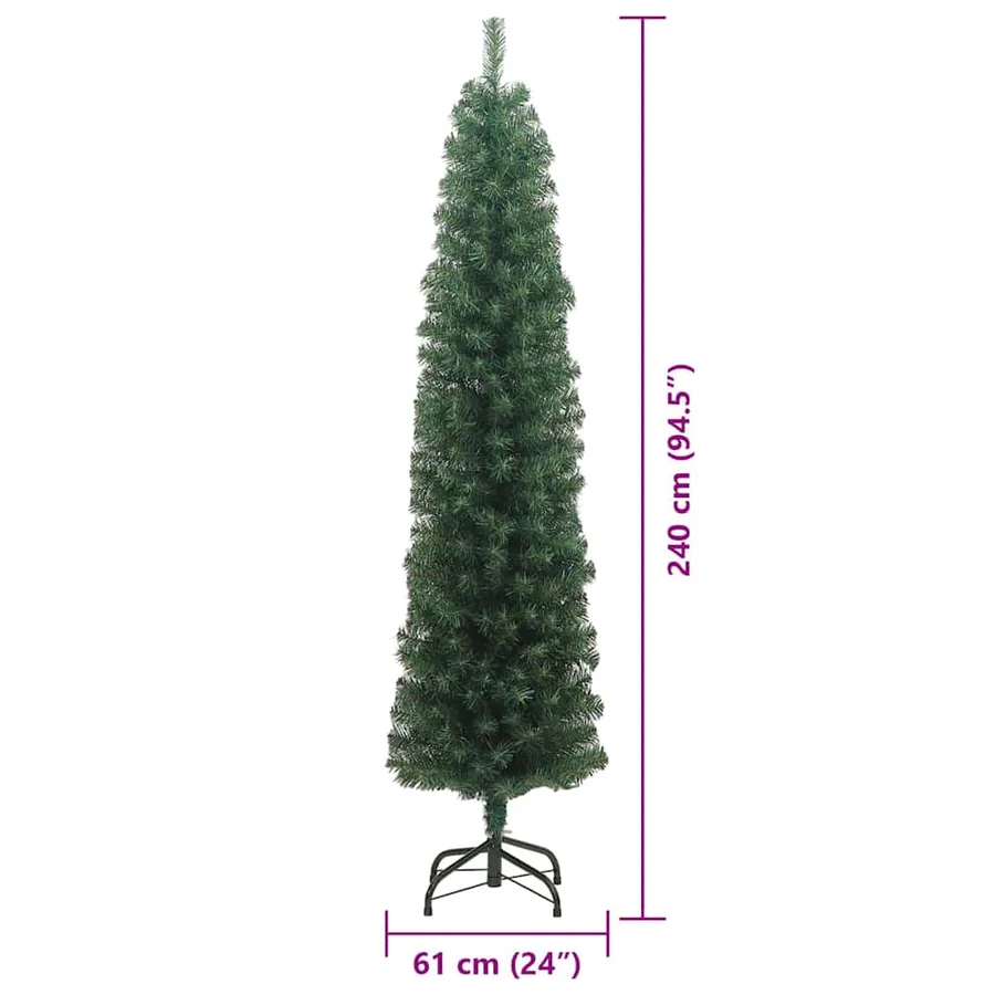 Sapin de Noël artificiel Vert 240 cm PVC et acier et plastique - 14