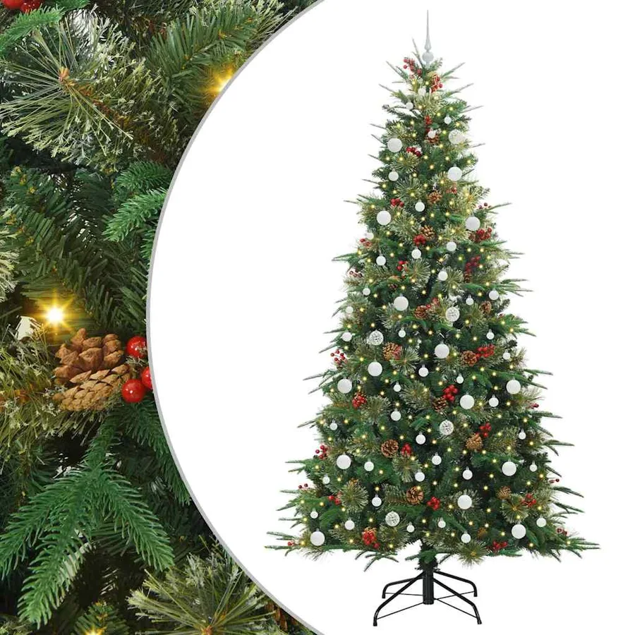 Sapin de Noël Artificiel à Branches Articulées Vert 240 cm - 2