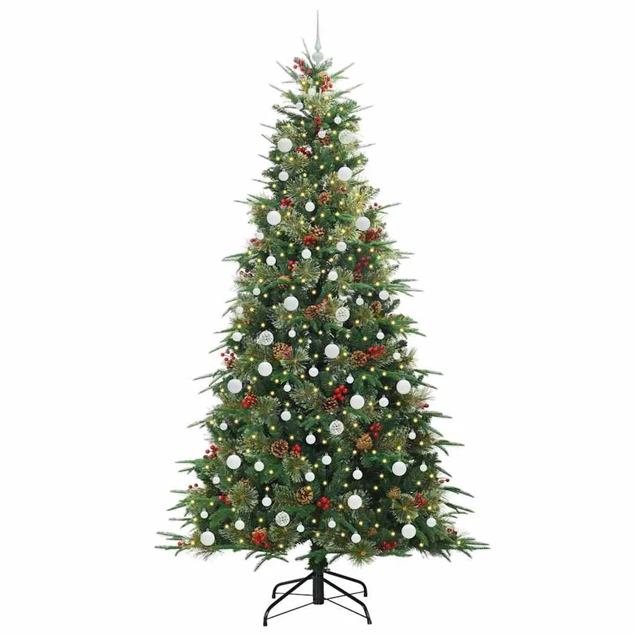 Sapin de Noël Artificiel à Branches Articulées Vert 240 cm - 3