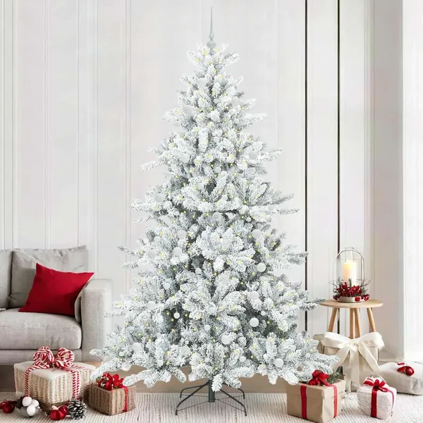 Sapin de Noël Artificiel à Branches Articulées Blanc 240 cm