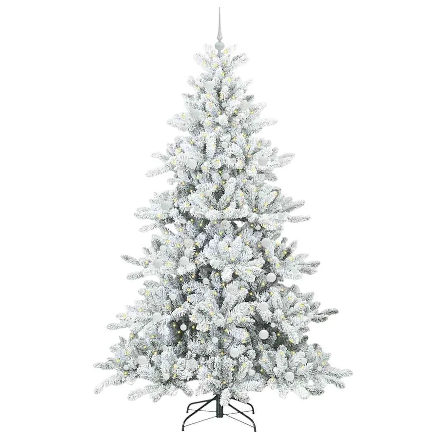 Sapin de Noël Artificiel à Branches Articulées Blanc 240 cm - 3