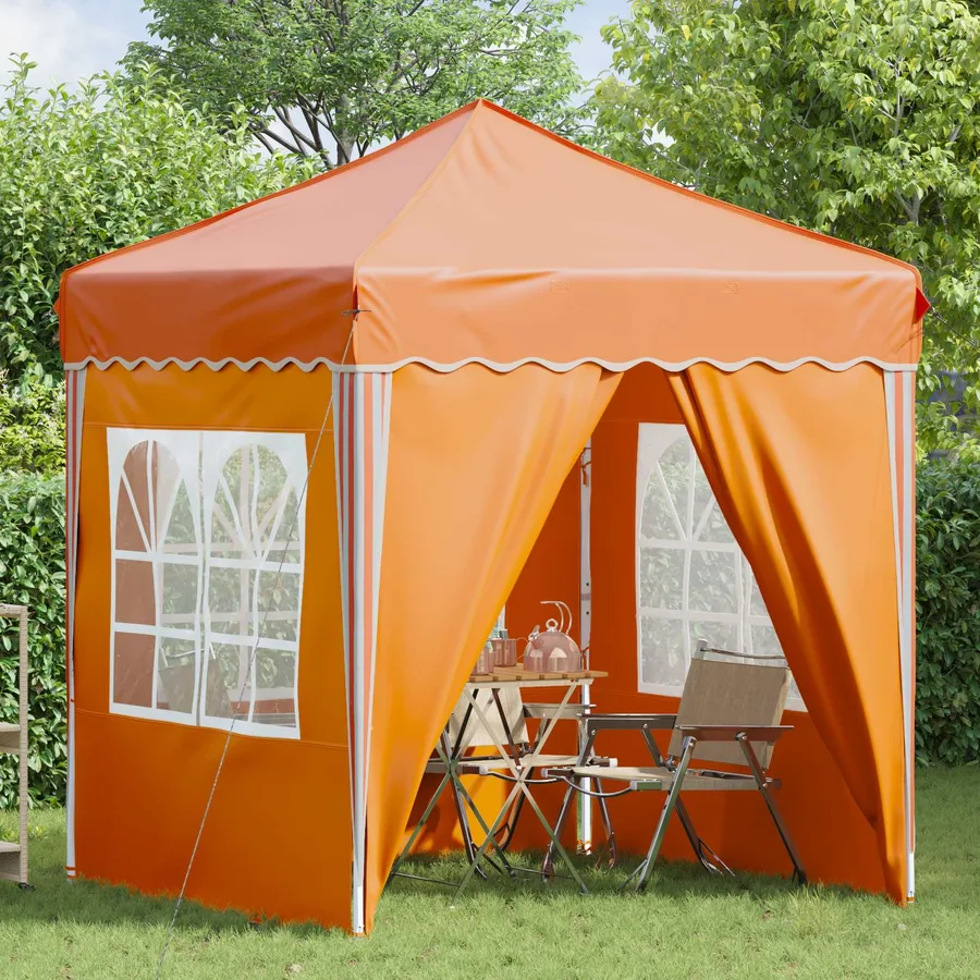 Tente de fête pop-up 195 x 195 x 245 cm Orange Tissu Oxford - 3