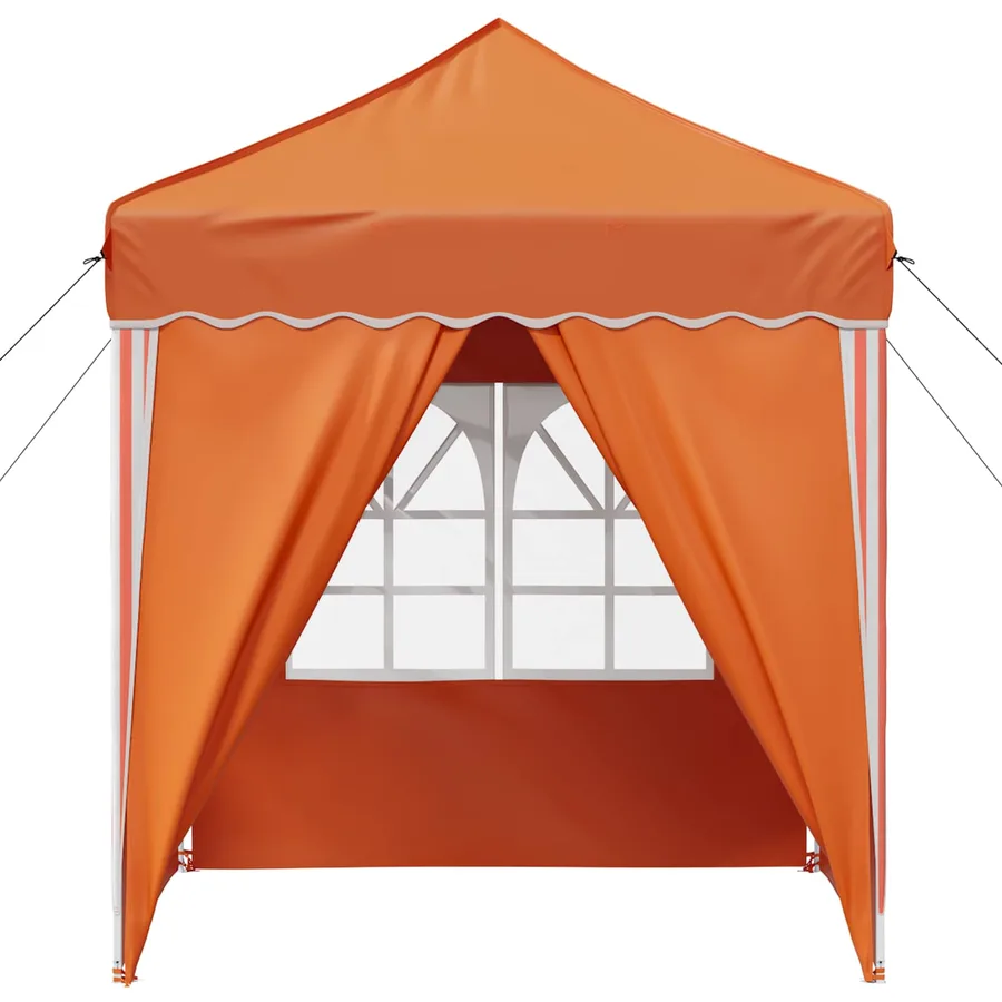 Tente de fête pop-up 195 x 195 x 245 cm Orange Tissu Oxford - 7