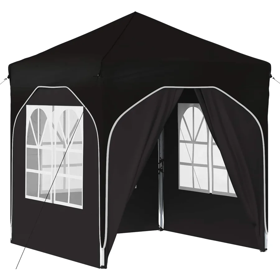 Tente de fête pop-up 192 x 192 x 245 cm Noir - 2