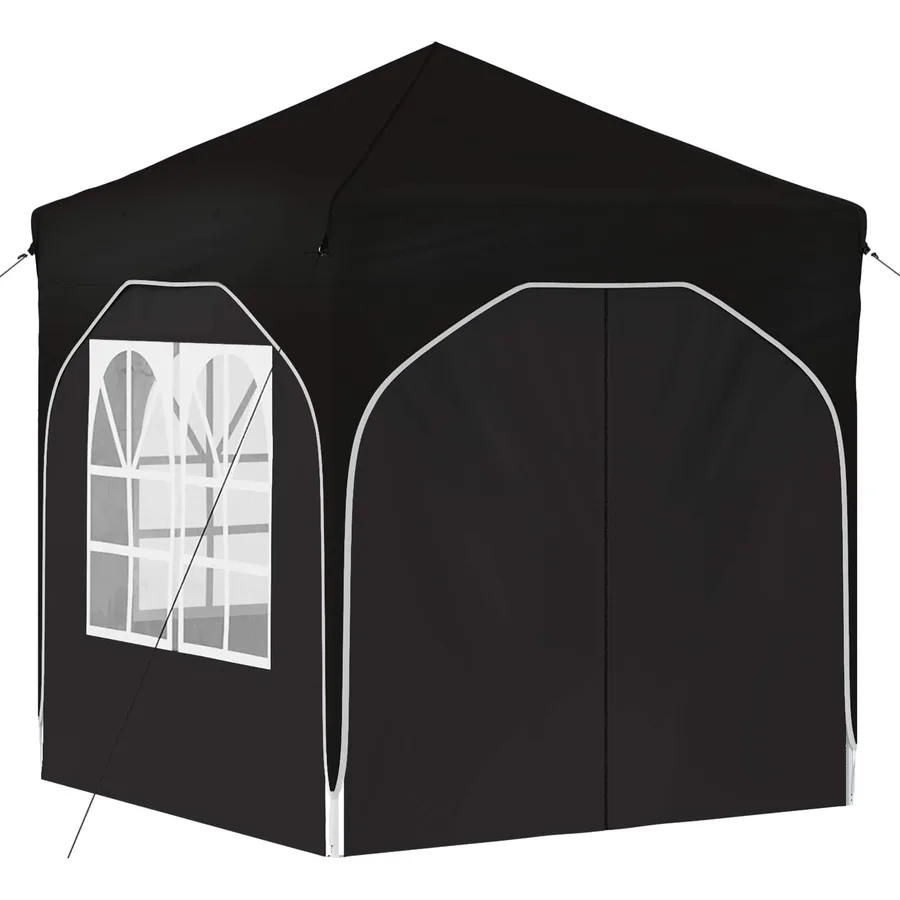 Tente de fête pop-up 192 x 192 x 245 cm Noir - 5